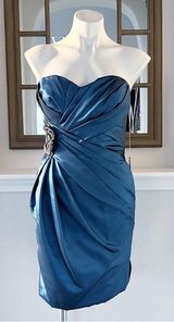 36.5 Enzoani Strapless Cocktail Mini Dress Sweetheart Neckline Size 6 New w/Tag $ Photo 0