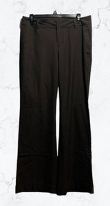 Banana Republic Charcoal Gray Wide Leg Cuffed Trousers Size 10 EUC #0487 Photo 0