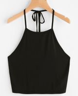 SheIn Self Tie Halter Top Photo 0