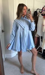 Bohme long sleeve button down mini dress Photo 0