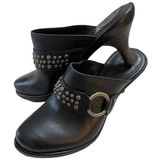 Frye  Black Shelby Ring & Studs‎ Clogs Mules 7.5M Photo 0