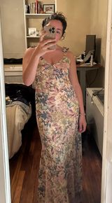 Melrose and Market Floral Printed Maxi Dress with Tie Straps Photo 0