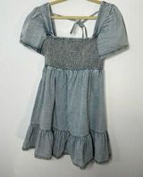 Bungee denim smocked dress size medium Photo 0