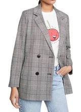 Madewell Caldwell Double-Breasted Blazer in Plaid Photo 0