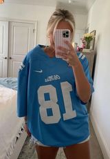 Nike Ole Miss Powder Blue 18 Manning Oversized football jersey Photo 0