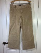 GAP Stretch Corduroy Pants Women's 8R Beige Khaki Wide Leg Casual Fall Academia Photo 0