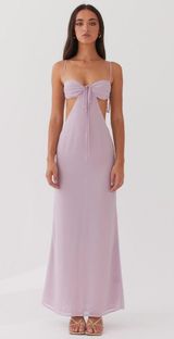 Peppermayo Lavender Maxi Tyra Ruched Dress Photo 0