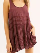 intimately maroon polka dot lace a line mini dress
size xs Photo 0