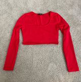 SheIn Red Crop Top Photo 0