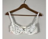 For Love & Lemons White Lace Underwire Bralette Small Photo 0