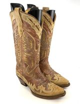 Corral Distressed patchwork leather cowgirl boots Photo 0