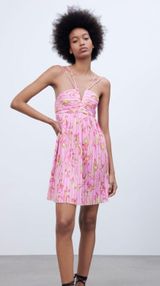 ZARA Pink Mini Dress Photo 0