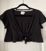 Princess Polly Black Tie Top Photo 0