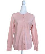 Charter Club  Light Orange Crew Neck Long Sleeve Women Size M Button Cardigan Photo 0