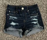 NWOT  distressed high rise denim shorts Photo 0