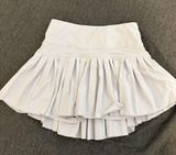 Gold Hinge Pleated Tennis Skirt White Photo 0