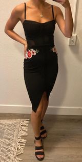 Material Girl Black  Bodycon MIDI Dress Photo 0