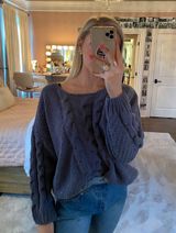 Molly green Oversized Navy Sweater Photo 0