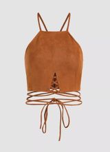 Cider Faux Suede Top Photo 0