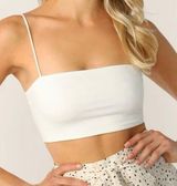 Solid Stretch-Knit Cropped Cami Top Photo 0