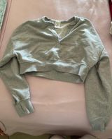 OFFLINE by Aerie Cropped Sweatshirt button up Photo 0
