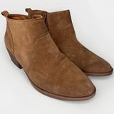 Lucky Brand Women's Brown Suede Zipper Ankle & Booties Boots SZ 7.5 Boho Shootie Photo 0
