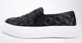 Black Platform Quilted Slip On Sneaker Photo 0