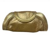 Versace parfumes metallic Gold Clutch Photo 0