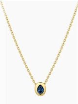 NWT Gorjana Nova Montana Necklace, Blue Gemstone, 18K Gold Plated, Extender Photo 0