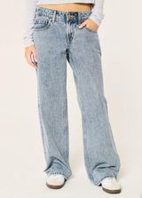Denim Low Rise Baggy Jeans Wide Leg Slouchy Grunge Casual 28 Short Photo 0