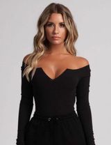 Meshki Malene V Neck Long Sleeve Bodysuit Photo 0