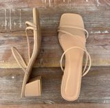 strappy heels Tan Size 10 Photo 0