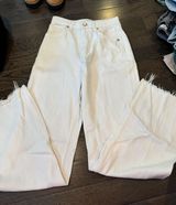 White Straight Leg ZARA High-Rise Jeans Photo 0