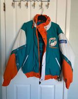 VINTAGE Miami Dolphins Winter Coat Multiple Size M Photo 0