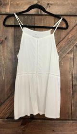 American Eagle Outfitters White Flow Tank  Photo 0