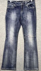 Miss Me Women’s Jeans Sz 28 Easy Boot Embellished Beaded Embroidered Casual Photo 0