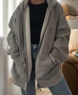Brandy Melville Gray Hoodie Photo 0