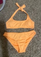 Xhilaration Xhileration Bright Orange Bikini Photo 0