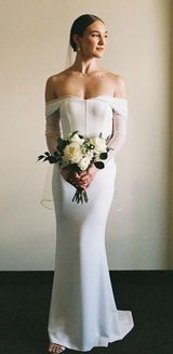 Lulus New  Forever Remarkable White Bustier Off Shoulder Maxi Dress size Small Photo 0