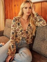 Lani the Label Tie Front Top Photo 0