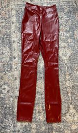 Betro Simone Red Leather Pants Photo 0