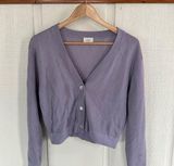 Wilfred Aritzia Lilac Button-Up Cardigan Sweater Photo 0