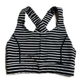 Full Force Sports Bra Black White Stripe Photo 0
