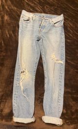 Levi’s 501 Distressed “Mom Jean”style Photo 0