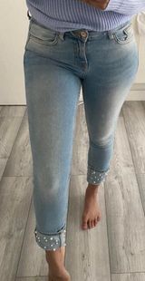 ZARA Pearl Jeans Photo 0