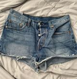 Distressed Denim Shorts Photo 0