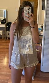 Cream Silk PJ Set Tan Size XS Photo 0