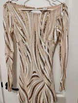 Lucy in the Sky Hello Molly Gold Tunes Sequin Dress Photo 0