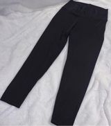 Aerie  Shiny Black Thin Material Stretchy Workout Leggings Size Large Photo 0