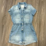 Celebrity Pink Denim Romper Photo 0